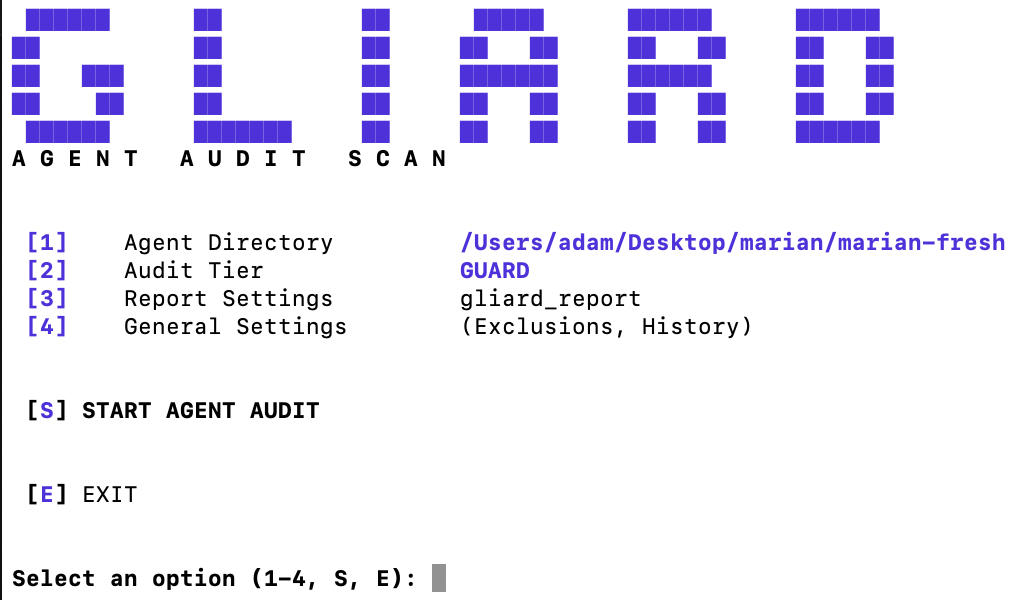 Gliard Terminal Startup
